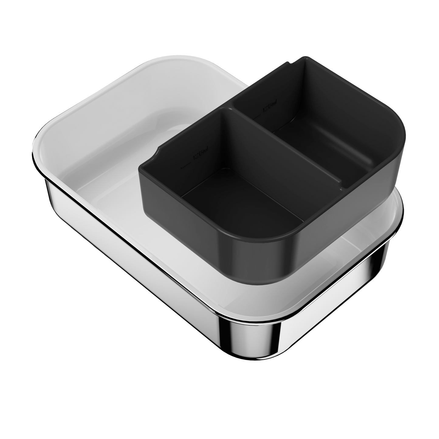 Bento Silicone Insert | 2 Compartments | Onyx