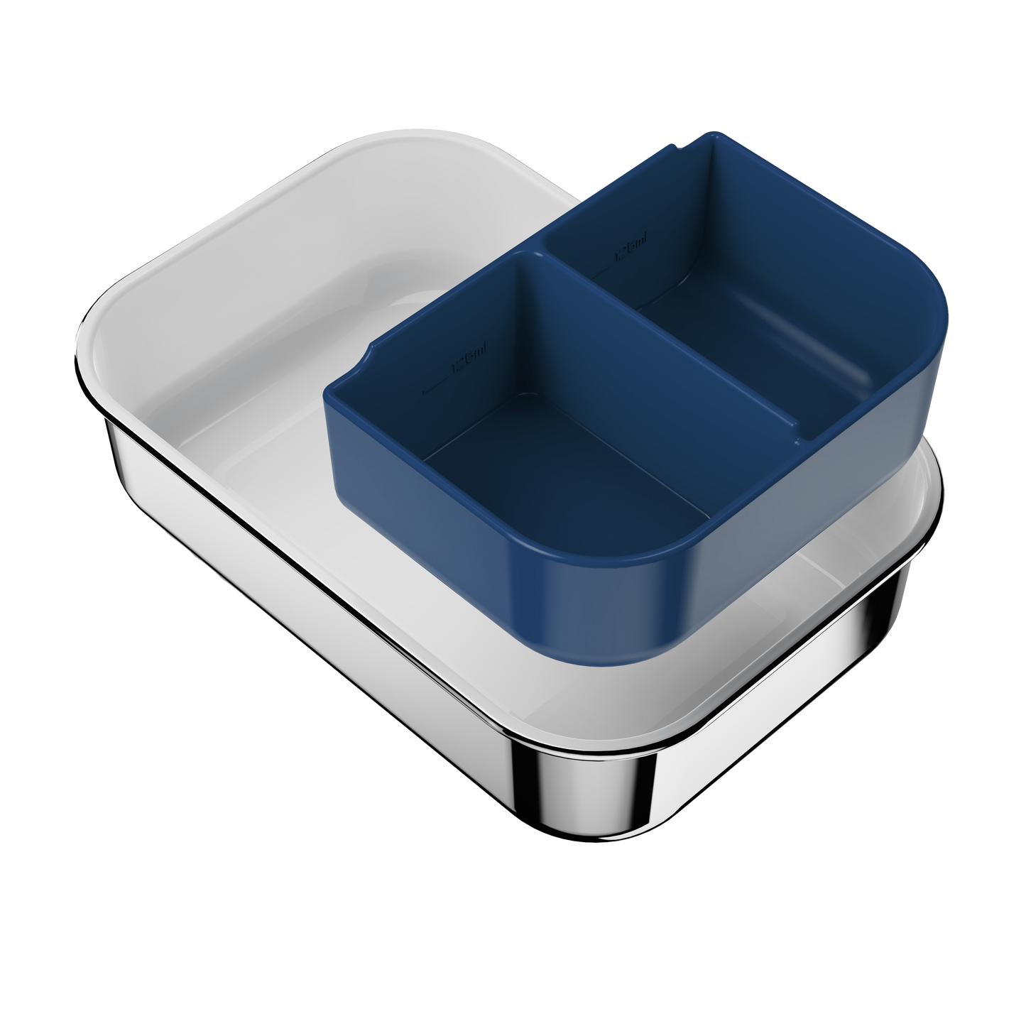 Bento Silicone Insert | 2 Compartments | Indigo