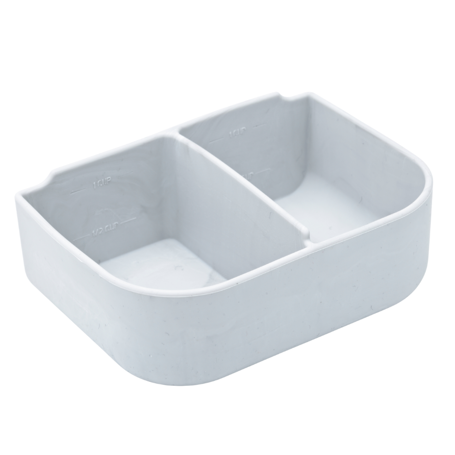 Bento Silicone Insert | 2 Compartments | White