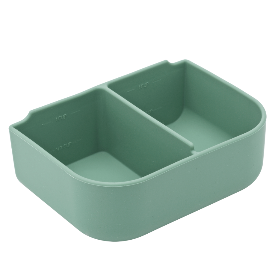 Bento Silicone Insert | 2 Compartments | Moss
