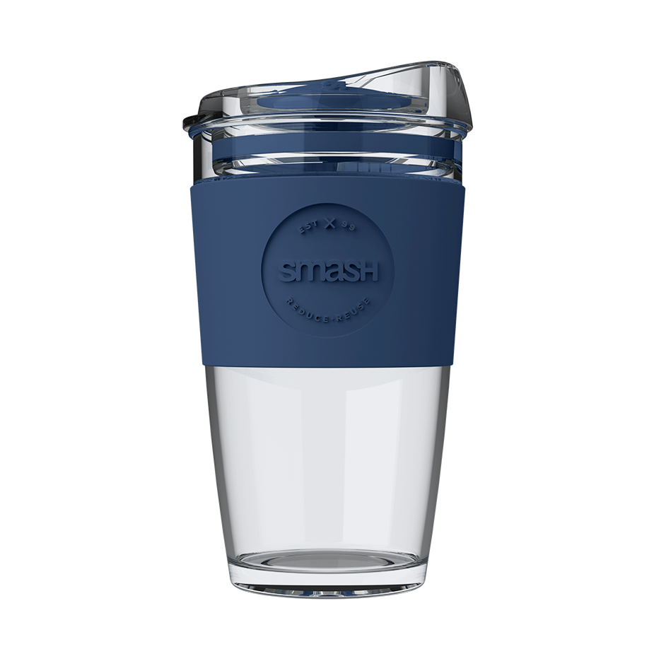 OG Glass Coffee Cup | 450ML | Indigo