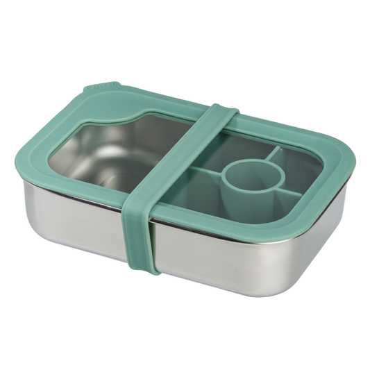 Plastic Free Kids Bento Box | 1.3L | Moss