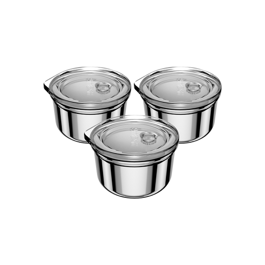 Snack & Dip Container | 3x 60ML | White