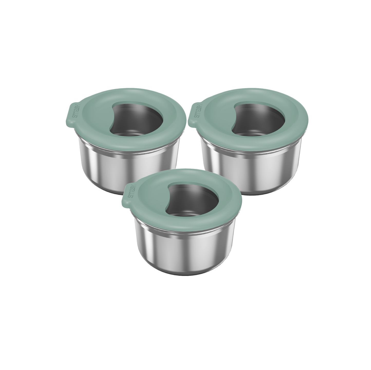 Plastic Free Snack & Dip Pot | 3x 60ML | Moss