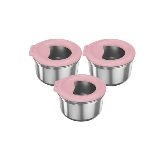 Plastic Free Snack & Dip Pot | 3x 60ML | Orchid