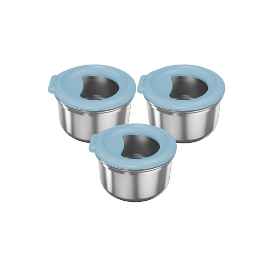 Plastic Free Snack & Dip Pot | 3x 60ML | Seafoam