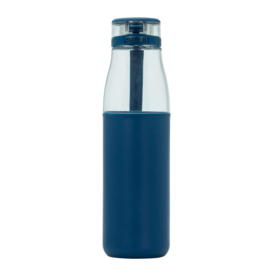 One Touch Glass Bottle 680ML | Indigo